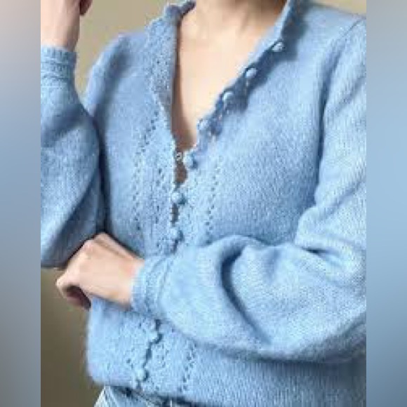 Sezane Arnold Cardigan, Sky Blue, M - Picture 4 of 8